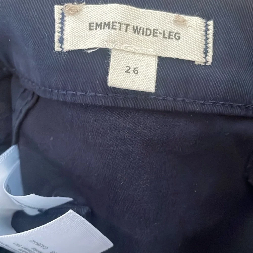 Madewell White House Black Market Dark Pants color blue wide leg
